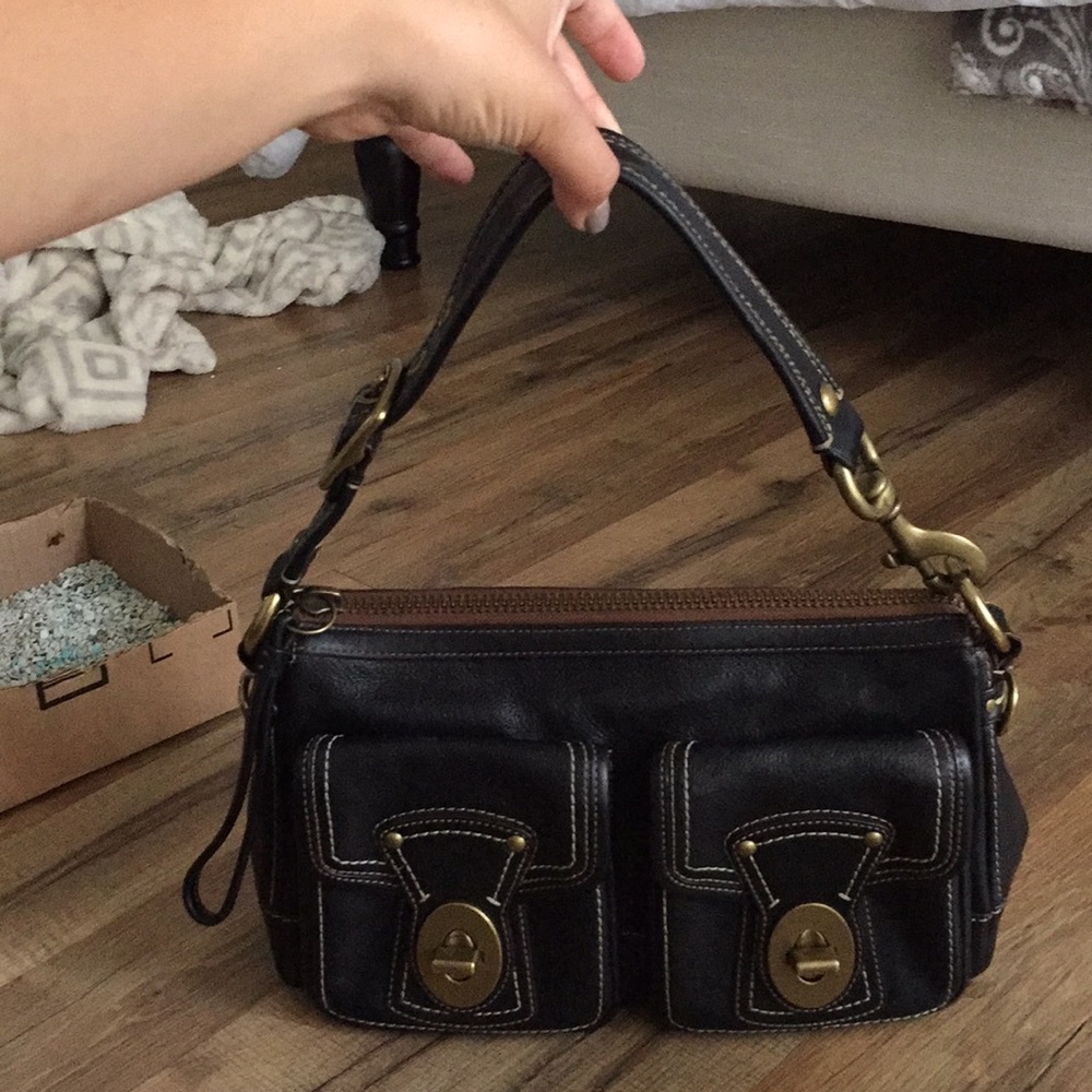 Black vintage coach bag